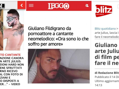PIÙ “DURO” CHE MAI  Giuliano Fildigrano (JULIUS) candidato migliore attore 2019 dichiara “Non smetto di fare Hard anzi”